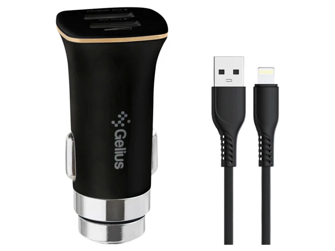 АЗП Gel Pro GP-CC01 2USB 3.1A+кабель Lightning