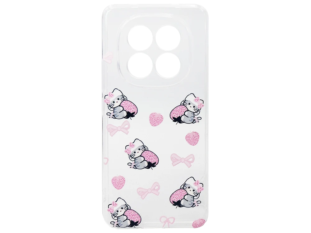 Накладка TPU Clear Joy Redmi Note 15 strawberry cats
