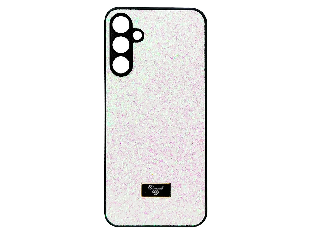 Накладка Level Shining Diamond Samsung A55 white/pink