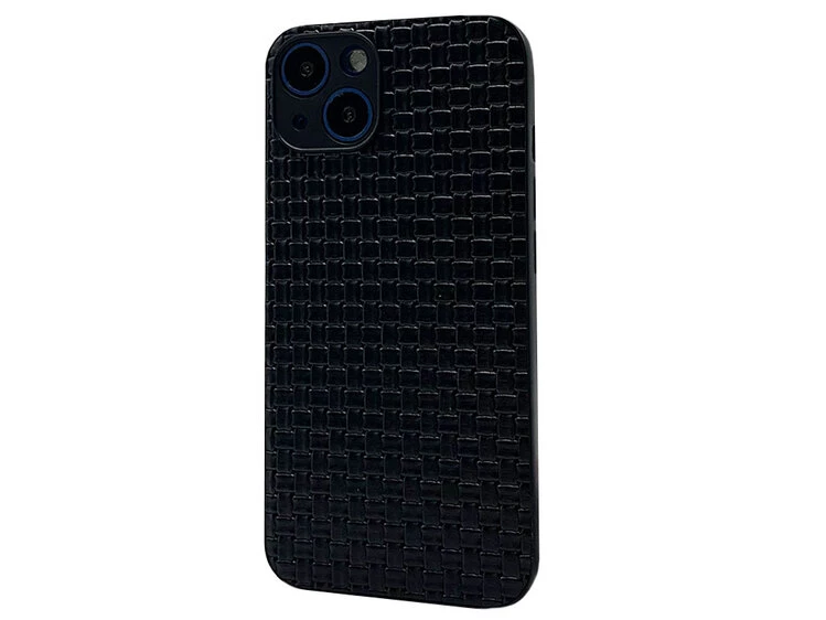 Накладка Leather Wicker iPhone 13 black