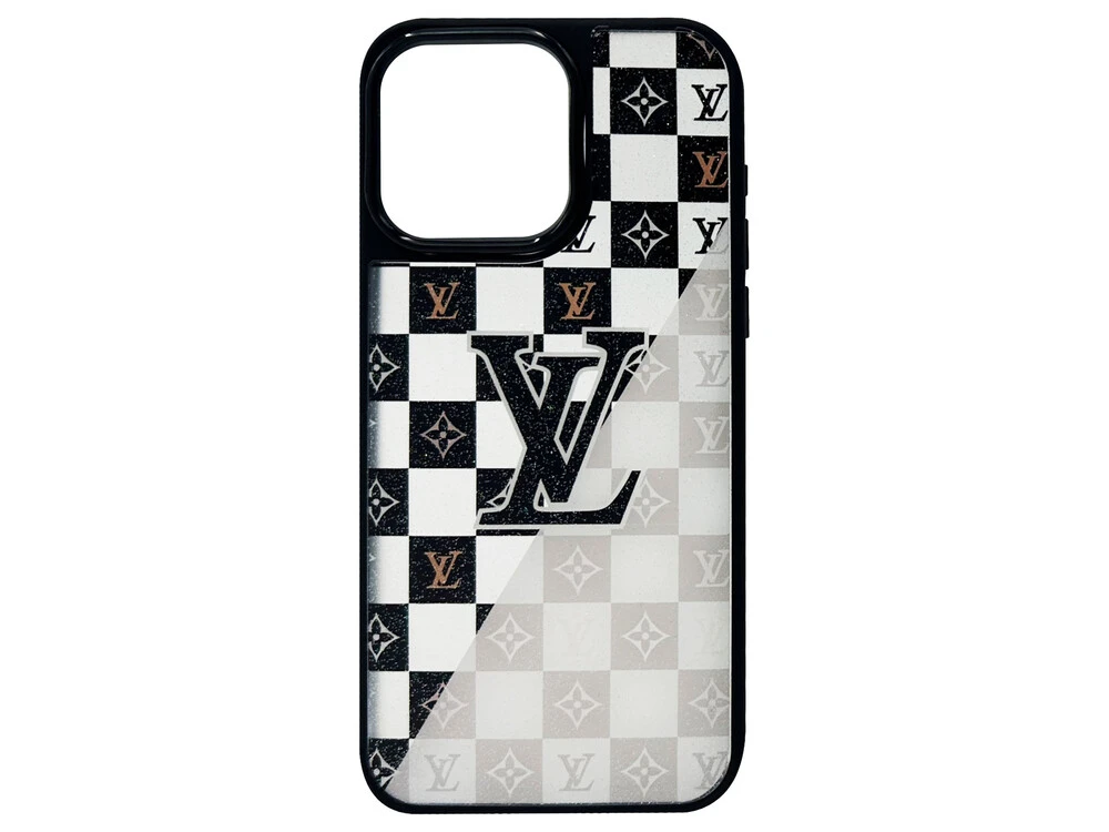 Чохол Luxury Logo LV Collection iPhone 15 Pro Max blackwhite