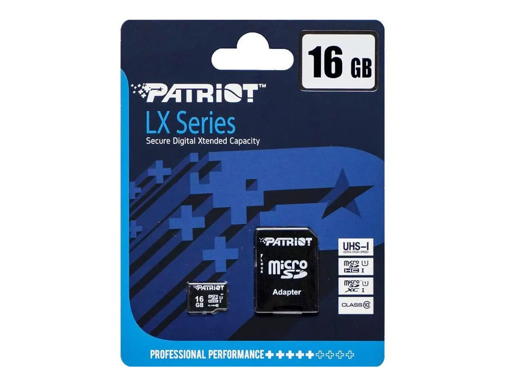 Карта пам'яті (UHS-1) Patriot LX 16Gb(10)