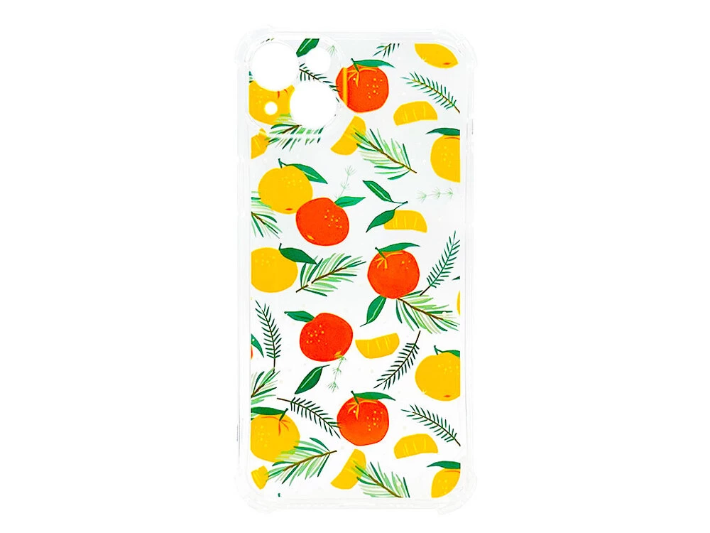 Ультрабронь силікон Christmas Nprint iPhone 15+ tangerines