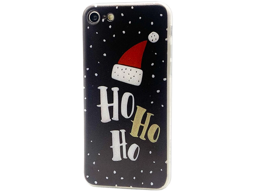 Накладка силікон Print iPhone 7/8/SE 2 Black ho ho ho