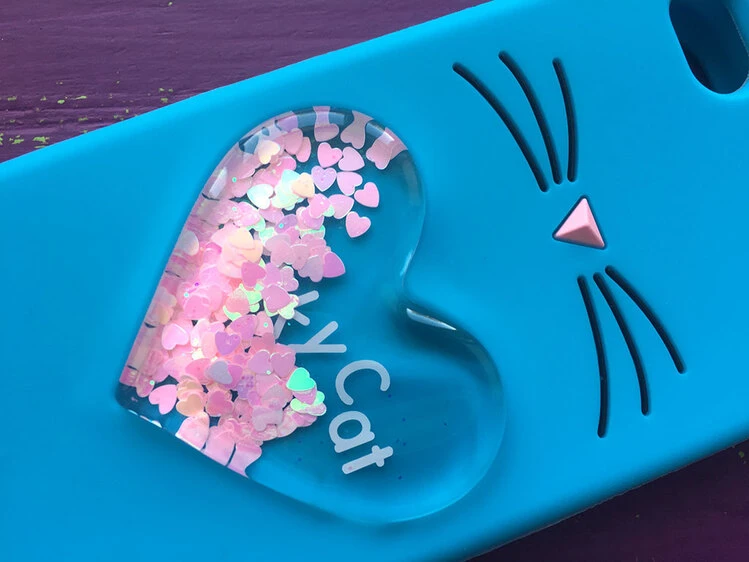 3D CAT&#039;S Love iPhone 4 Blue