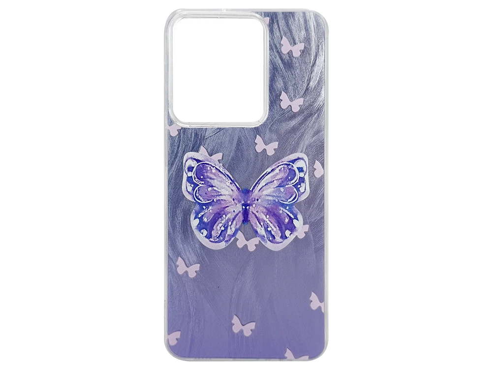 Накладка Paint Stroke Butterfly Redmi Note 13 purple