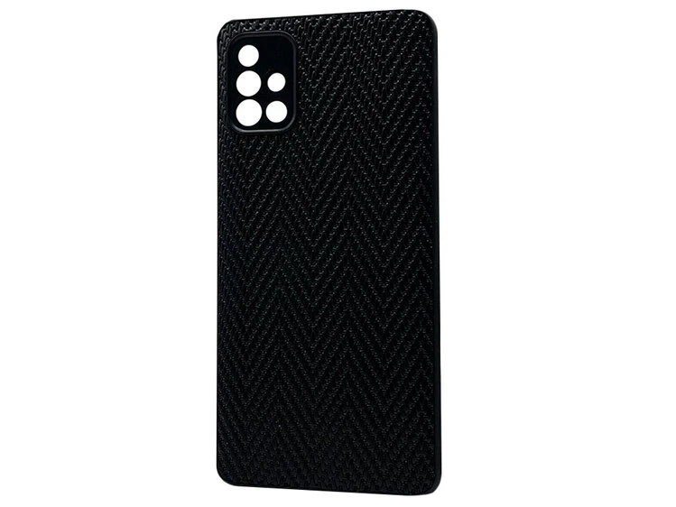 Накладка Leather Weaving Samsung A51 black