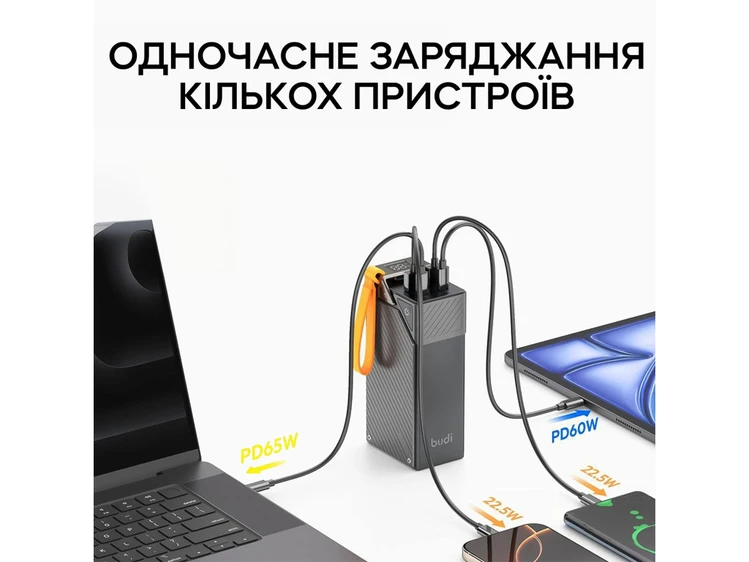 Power Bank Budi PB810B 65W 30000 mAh Black