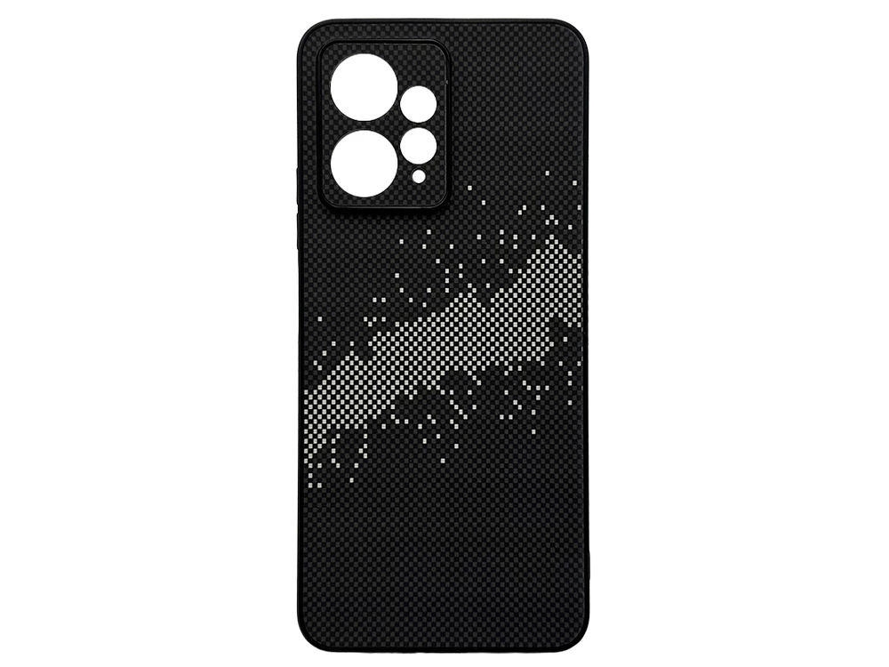 Накладка Elite Carbonique Redmi Note 12 black/white