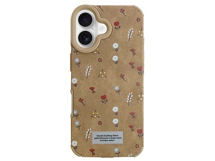 TPU Soft Flowers iPhone 17 brown