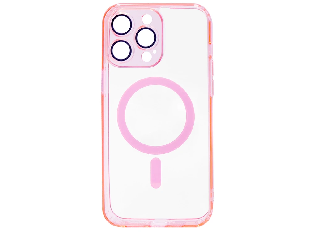 Чохол TPU+PC Colorside Frame Camera Magsafe iPhone 15 Pro Max pink