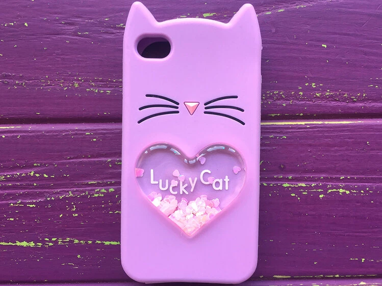 3D CAT&#039;S Love iPhone 4 Purple