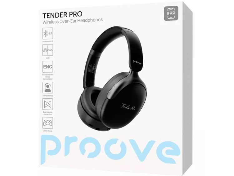 Bluetooth навушники Proove Tender Pro with ANC black