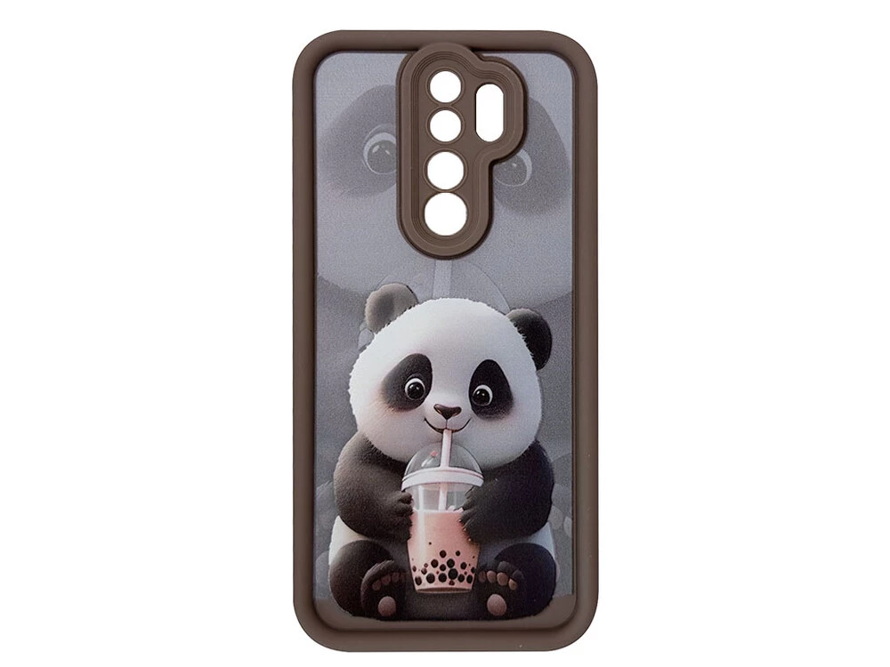 TPU Panda Camera Redmi Note 8 Pro brown