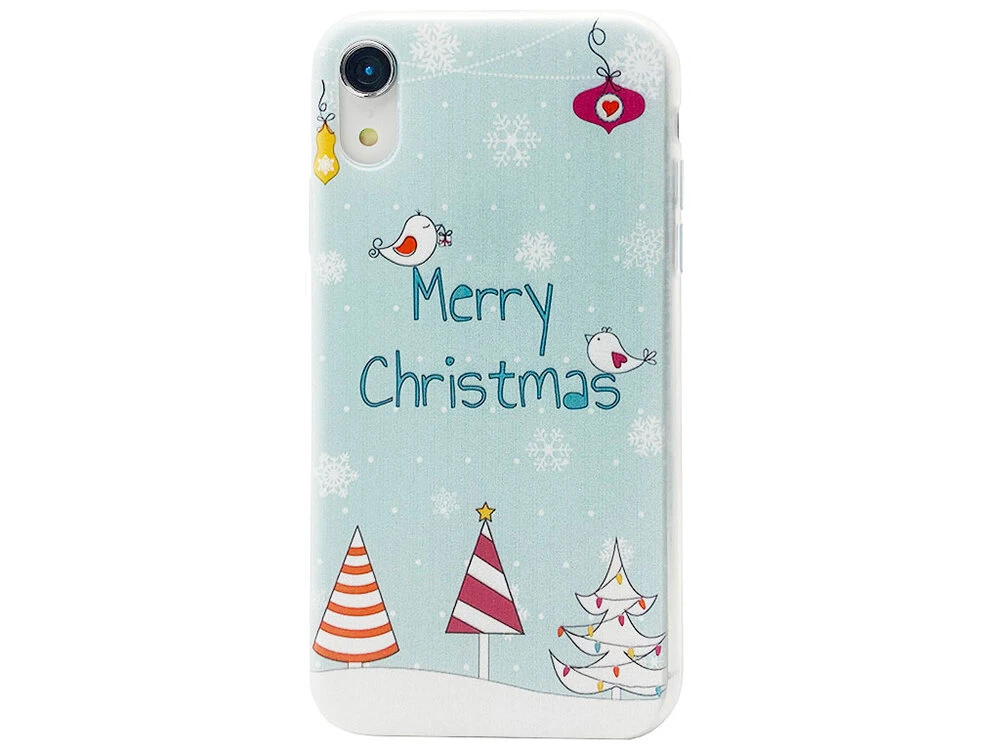 Накладка силікон Print iPhone Xr Merry Christmas mint