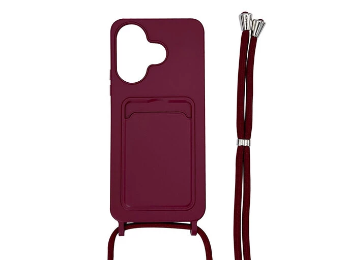 Crossbody CARD CASE Redmi 13/Poco M6 marsala