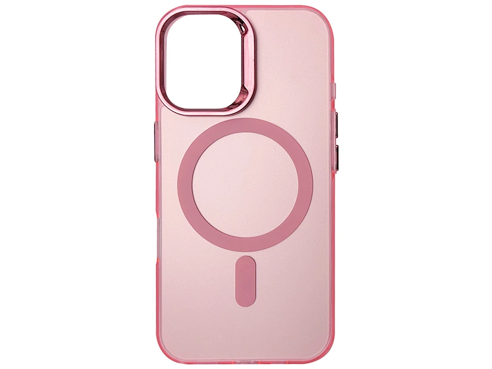Накладка Magnetic Matte MagSafe iPhone 16 pink