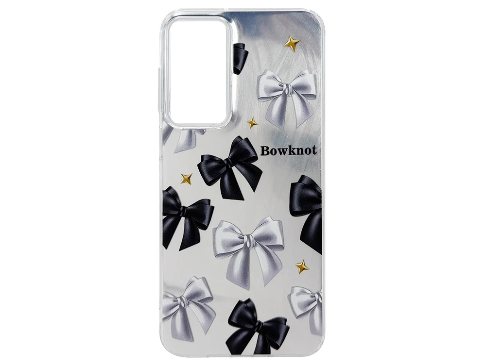 Накладка Paint Stroke Bowknot Samsung A32 silver