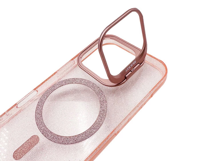 Накладка Crystalshine Bracket Protection MagSafe iPhone 15 pink