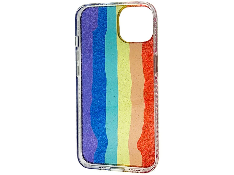 Накладка Shiny Sand Protect iPhone 13 Pro Max red/blue