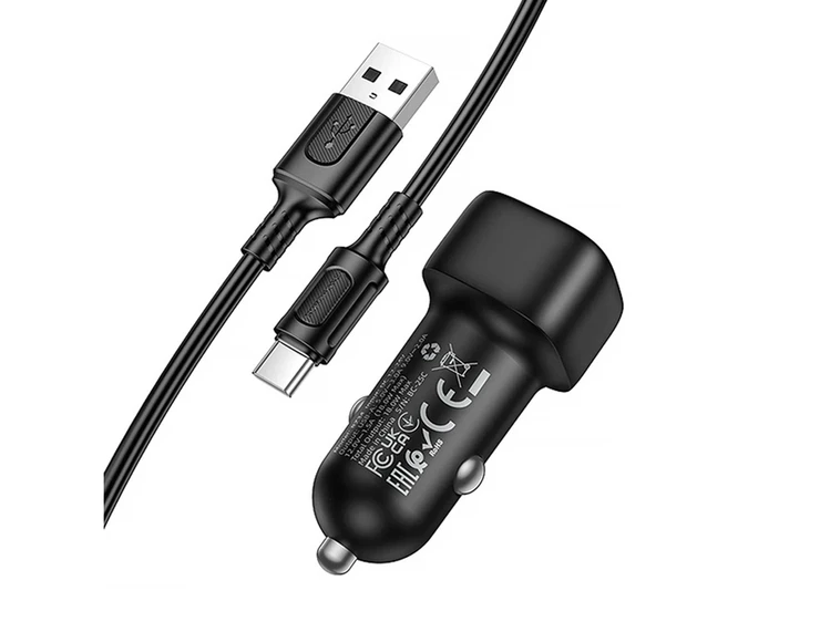 АЗП Borofone BZ34 1USB 18W + кабель Type-C black