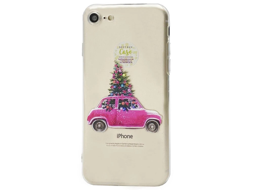 Накладка силікон Print iPhone 7/8/SE 2 Pink car