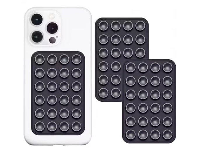 Двусторонний липучий стикер темно-серый