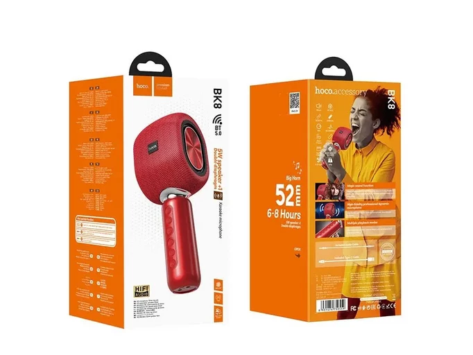 Микрофон Hoco BK8 red