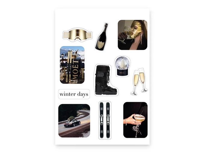 Набор 3D стикеров макси Stix Зимние дни