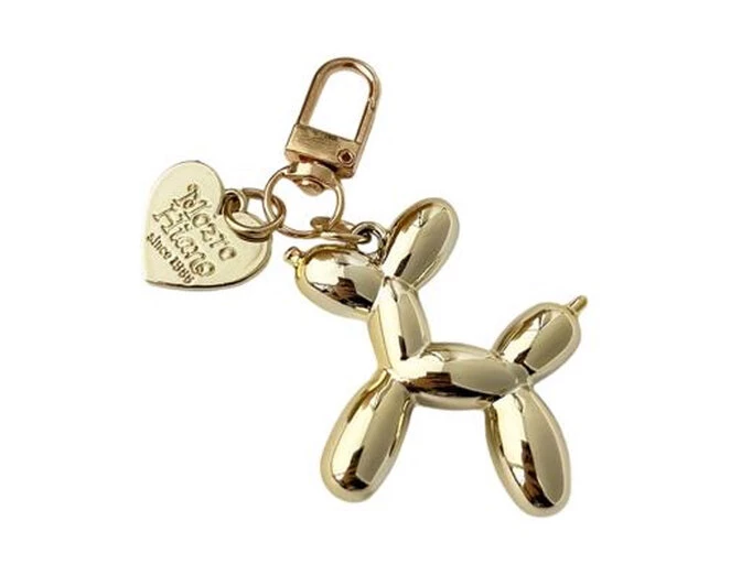 Брелок Baloon dog/heart gold