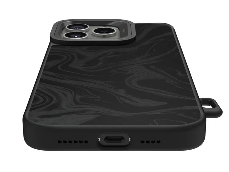 Kajsa Glamorous Collection Fluid Art Pattern MagSafe iPhone 16 Pro black
