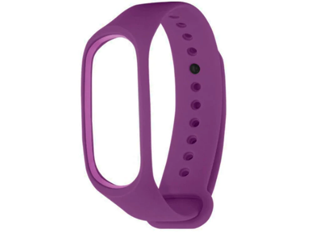 Силиконовый ремешок Mi Band 3/4 фиолетовый