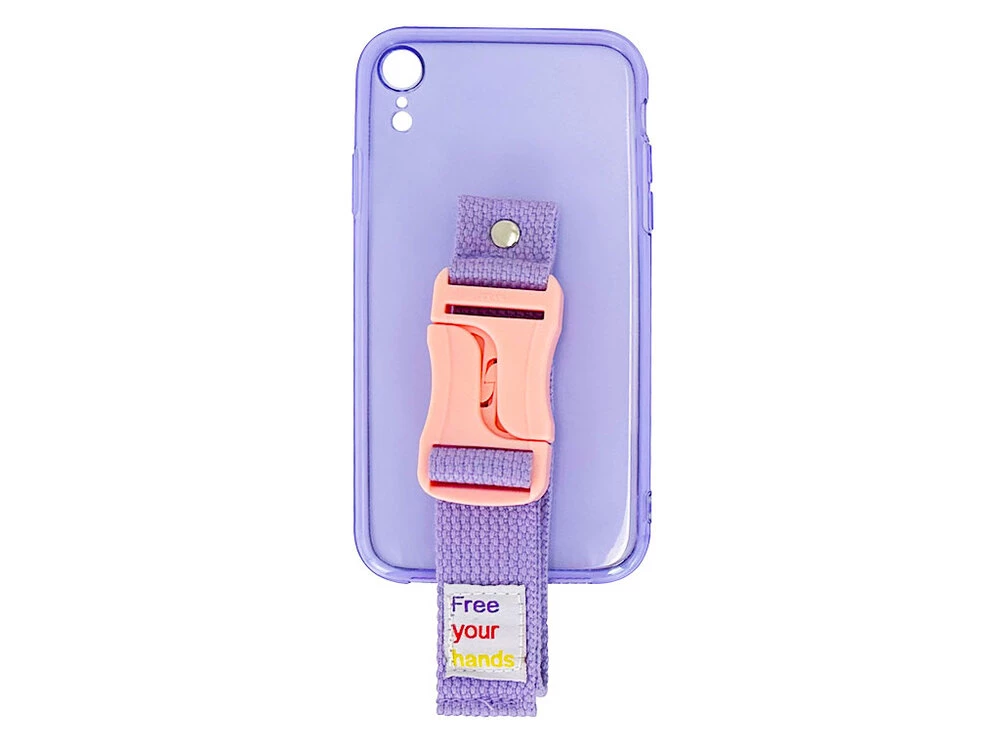 Силікон Handfree iPhone Xr violet