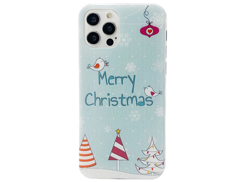 Накладка силікон Print iPhone 11 Pro Max Merry Christmas mint