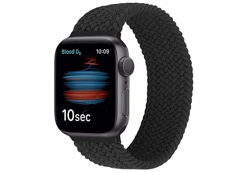 Оплетенный Solo Cloth L (155 мм) для Apple Watch 38/40/41/42 мм (сер. 10) черный