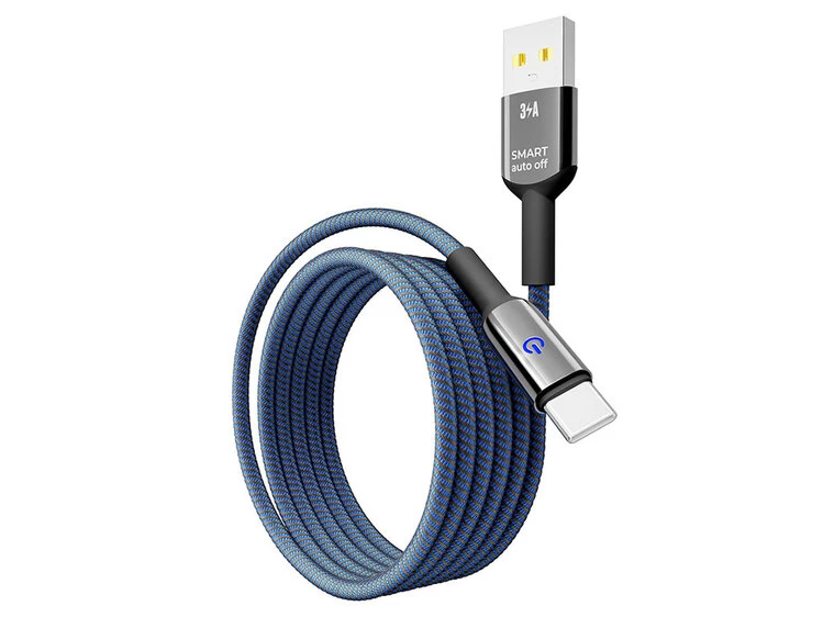 Кабель YOKI Smart SM31 Type-C 3A (1.2m) black/blue