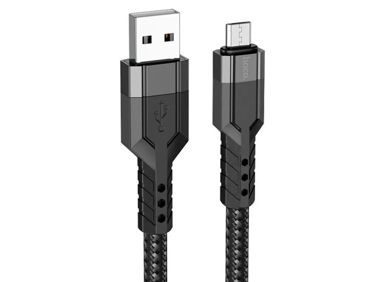 Кабель HOCO U110 charging data syn Micro 2.4A (1.2m) black
