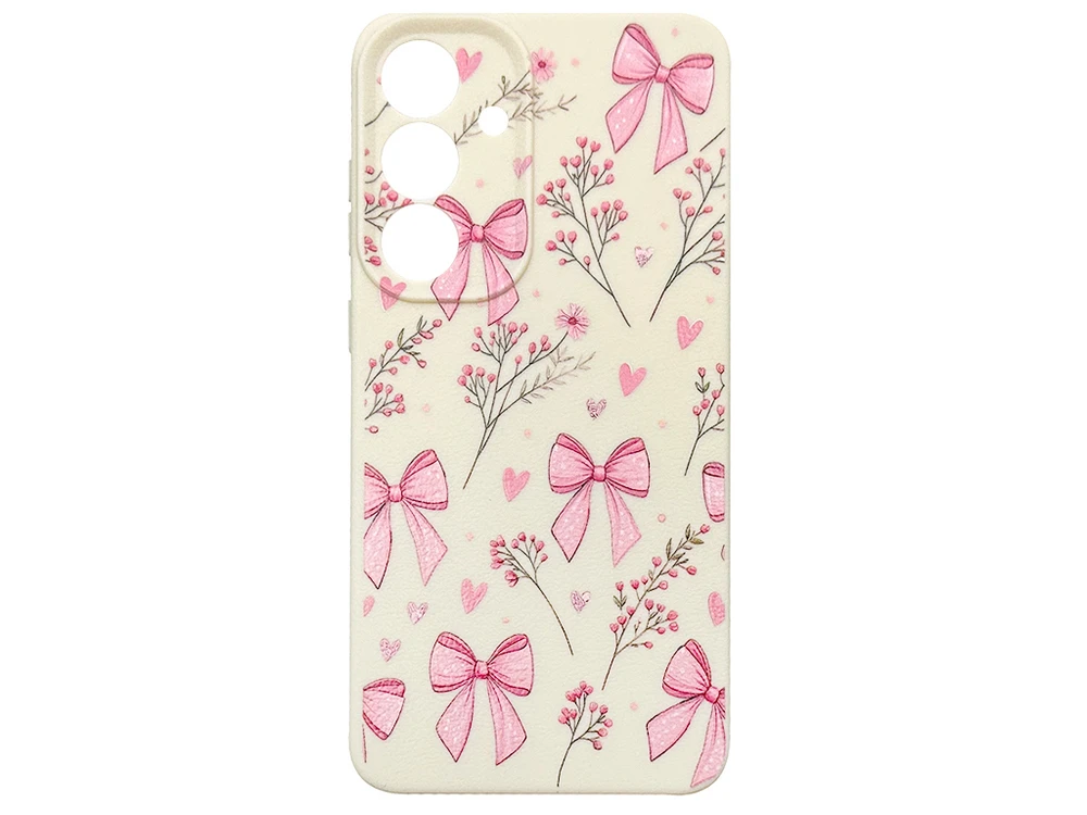 Накладка Silicone Print Sweet Bows Samsung S25 FE vanilla