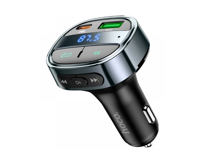 FM Modulator Hoco E70 QC3.0+PD30W/2USB/1Type-C black