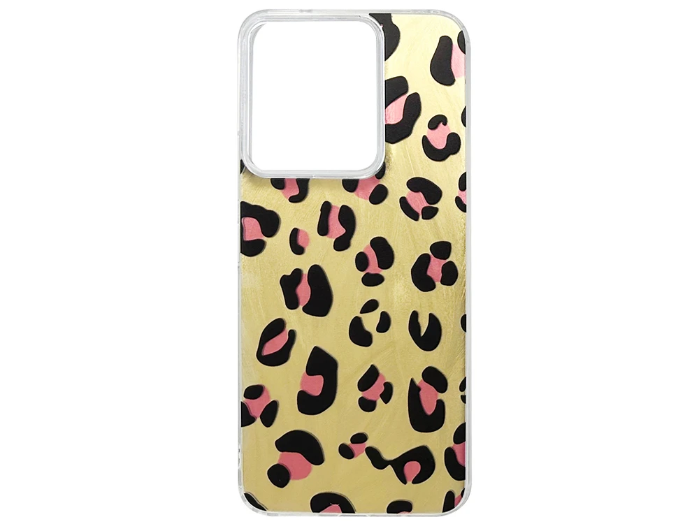 Накладка Paint Stroke Leopard Redmi 13/Poco M6 gold