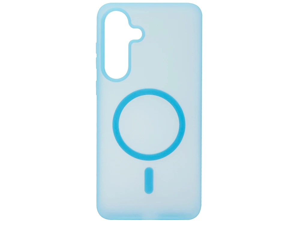 Накладка Silicone Matt MagSafe Samsung S25 FE light blue