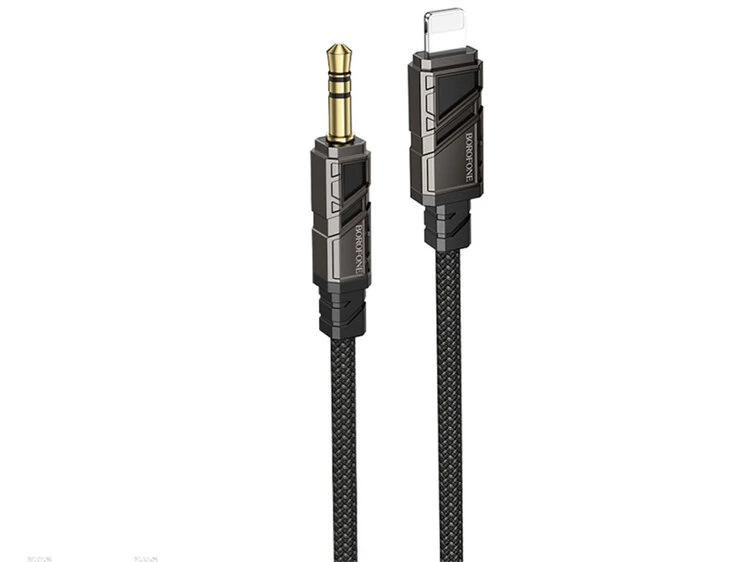 Кабель AUX Borofone BL22 3.5 to Lightning (1m) black