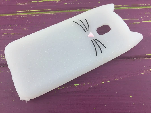 3D КОТ Samsung J330 Белый