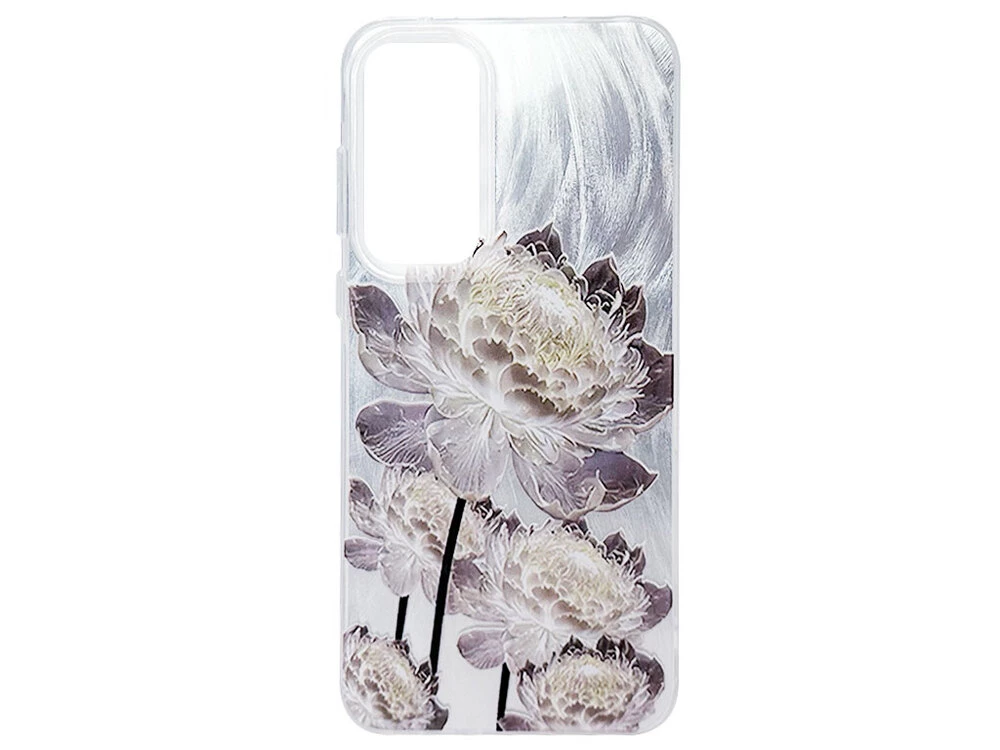 Ультрабронь Paint Stroke Flower Samsung A35 silver