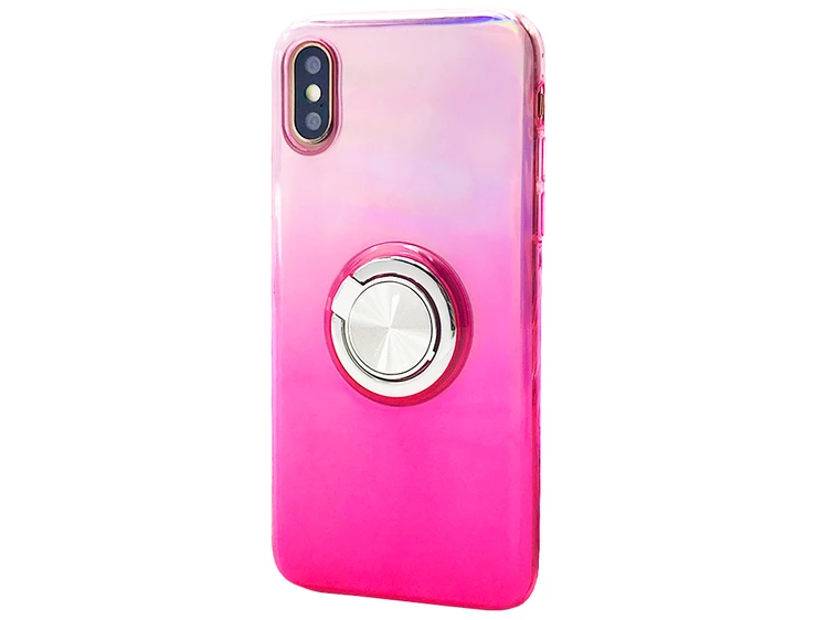 Силікон Neon+ring iPhone X/Xs pink