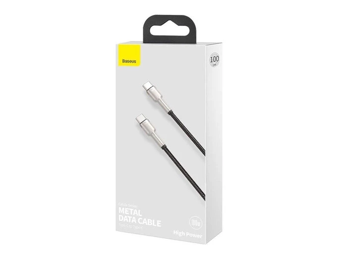 Кабель Baseus Cafule Metal Type-C to Type-C 100W 5A (1m) black