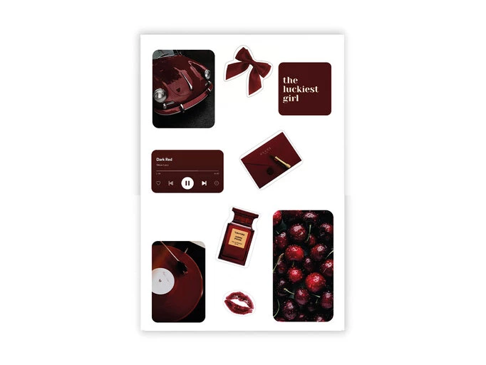 Набор 3D стикеров макси Stix Burgundy