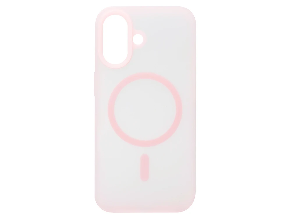 Накладка Silicone Matt MagSafe iPhone 16 light pink