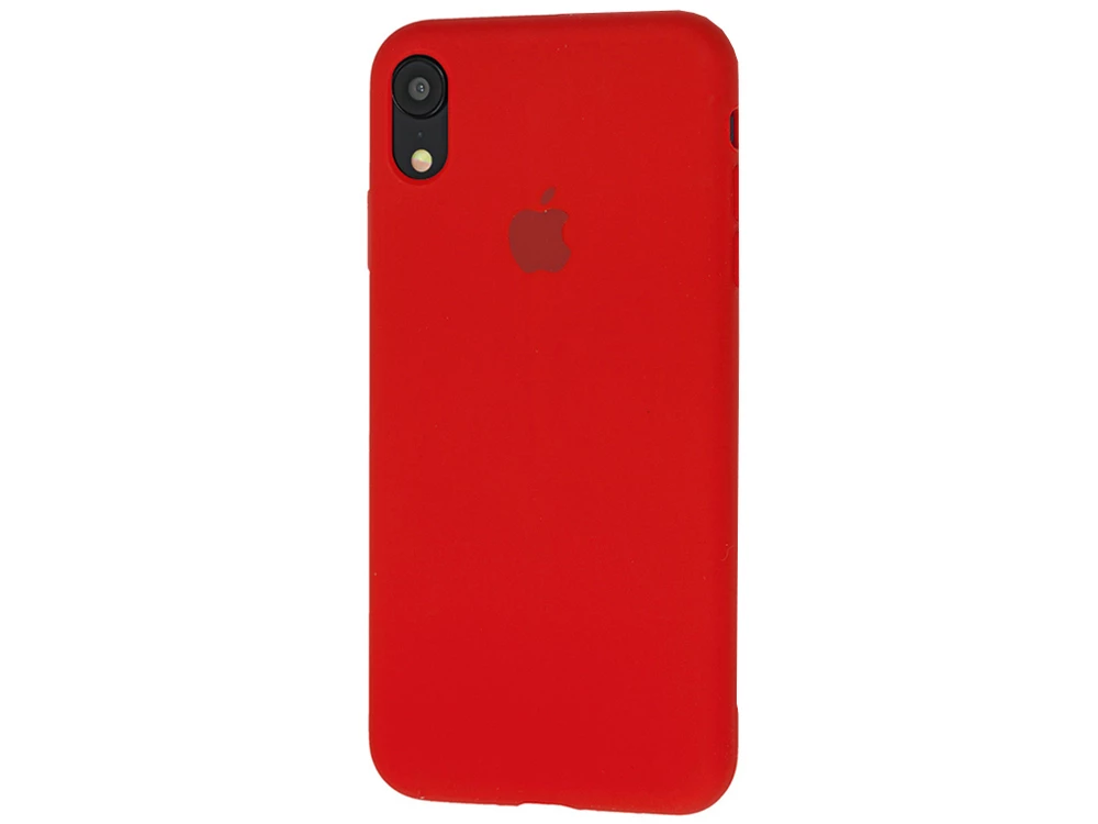 Case soft touch низ iP Xr (14) red