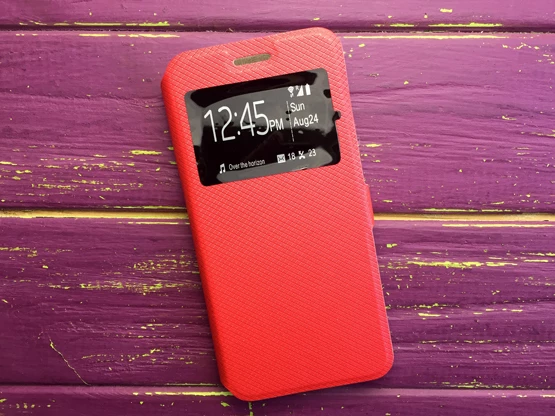 Книжка Premium 1 окно Samsung A8 (18) Red